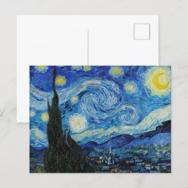 Postal La noche estrellada de Vincent Van Gogh