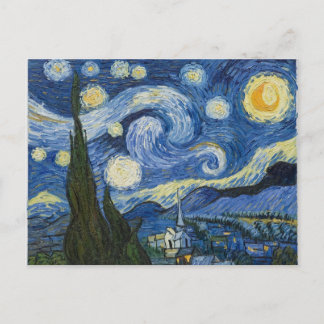 Postal La noche estrellada de Vincent Van Gogh