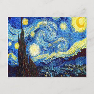 Postal La noche estrellada de Vincent van Gogh 1889