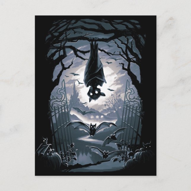 Postal La Noche Le Da La Bienvenida (Anverso)