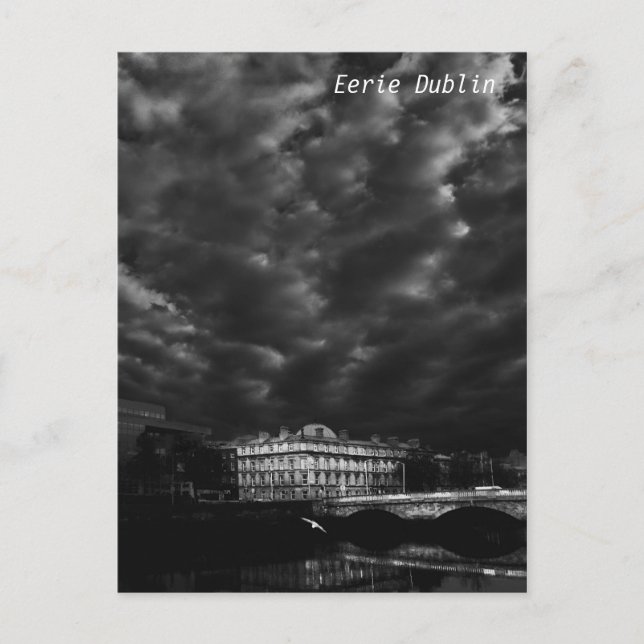 Postal La noche nublada en Dublín (Anverso)