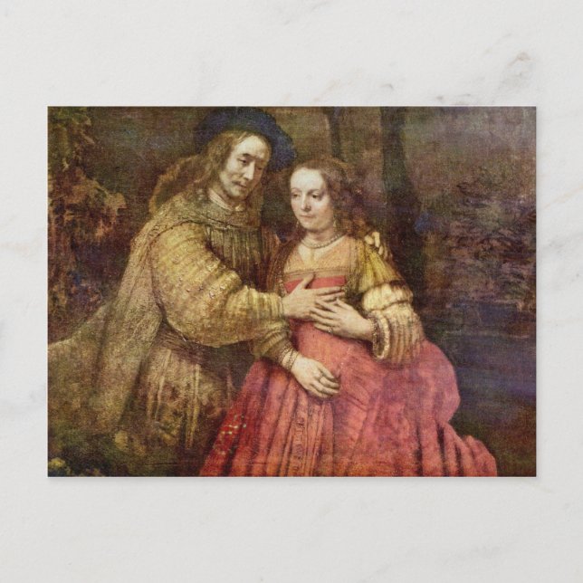 Postal La Novia Judía (La Pareja) De Rembrandt Van Rij (Anverso)