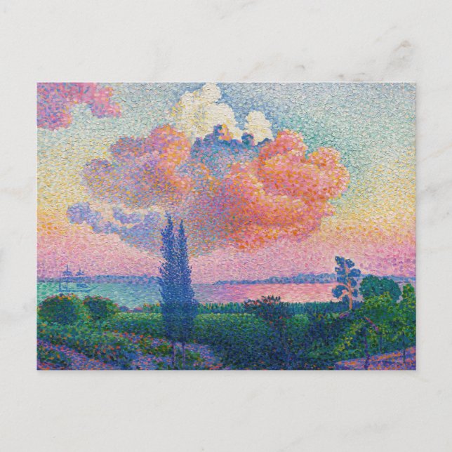 Postal La Nube Rosa, pintura de Henri-Edmond Cross (Anverso)