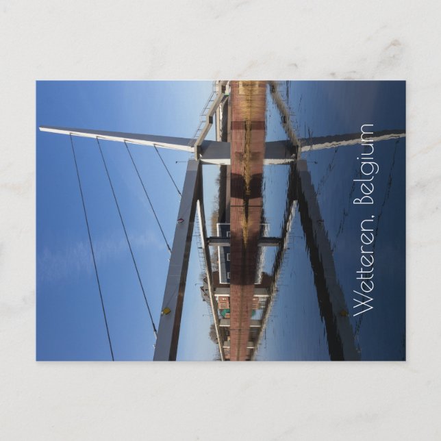 Postal La nueva Passerelle, Wetteren, Bélgica (Anverso)
