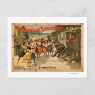 Postal La obra de las 15 bellezas del Burlesquers america