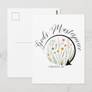 Postal La Obra Maestra de Dios Efesios 2:10 Versículo Bíb