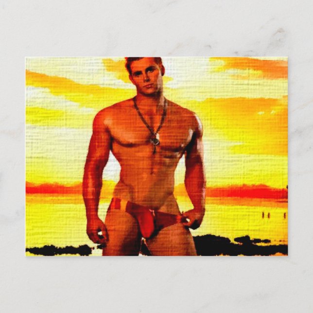 Postal La obsesión rubia (Anverso)