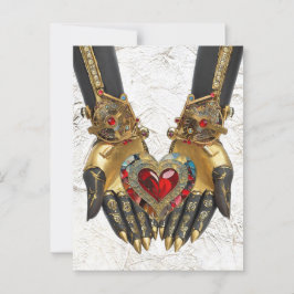 Postal La oferta - Corazón en manos