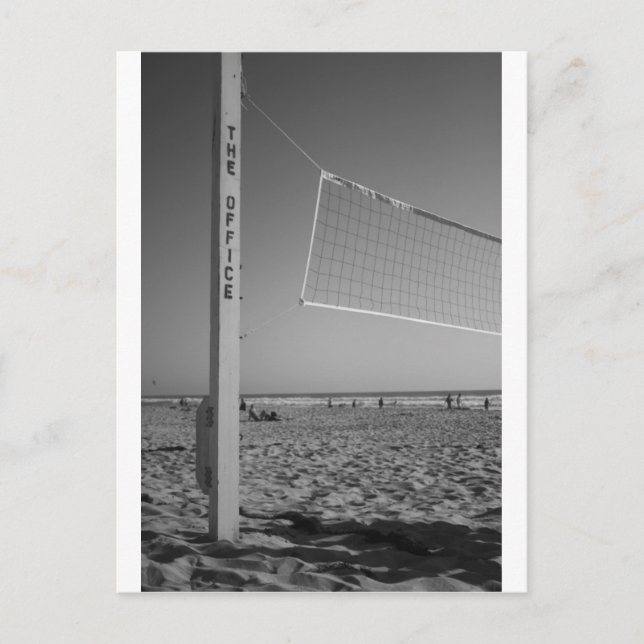 Postal La oficina, voleibol playa (Anverso)