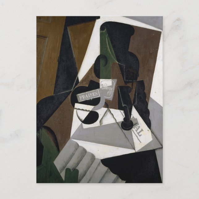 Postal La olla de la mermelada de fresa, 1917 (petróleo e (Anverso)