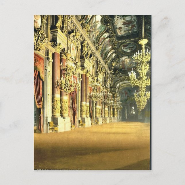 Postal La Ópera, el vestíbulo, París, Francia (Anverso)
