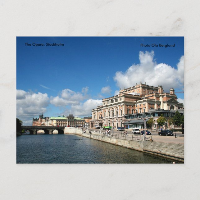 Postal La Ópera, Estocolmo, Foto Ola B... (Anverso)