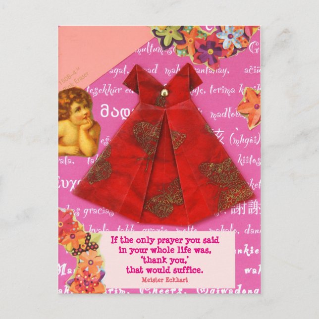 Postal la oración de gracias (Anverso)