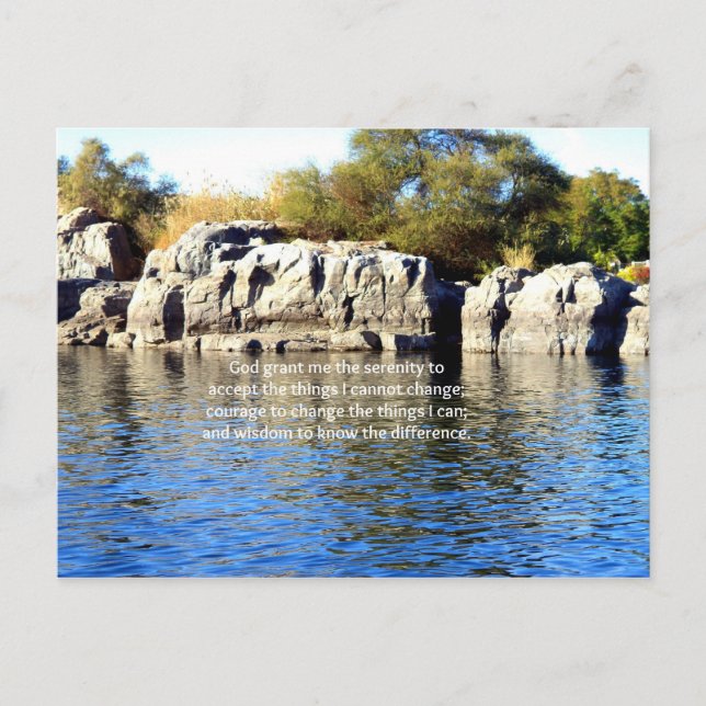 Postal La oración de la serenidad (Anverso)