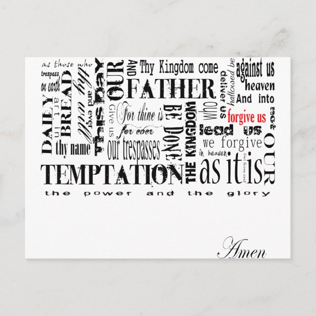 Postal La oración de los señores (Anverso)