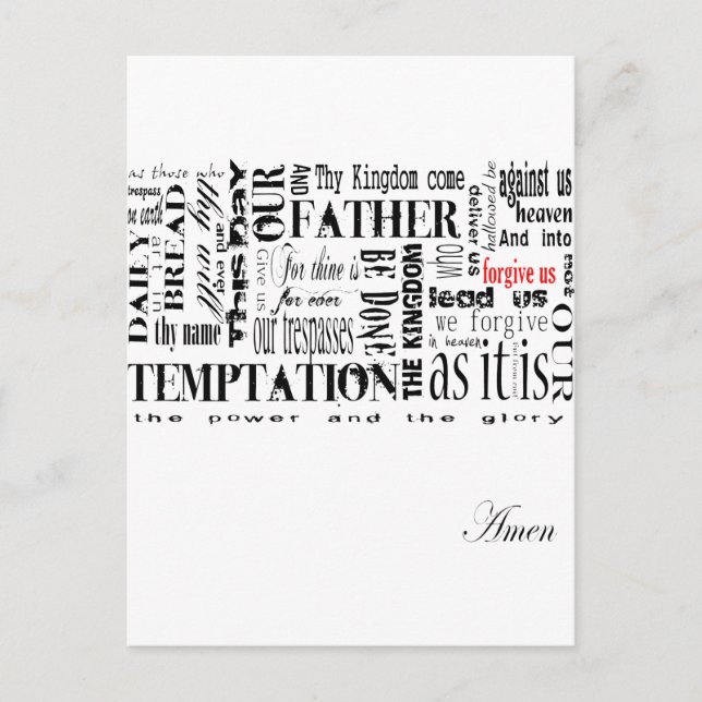 Postal La oración de los señores (Anverso)