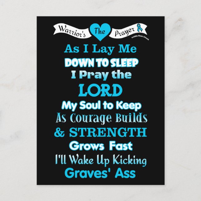 Postal La oración del guerrero... las tumbas (Anverso)