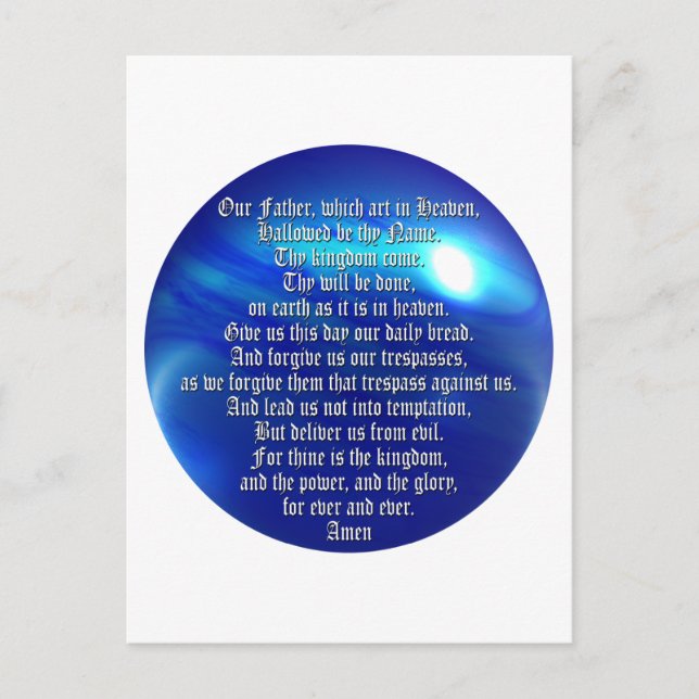 Postal La oración del Señor (Anverso)