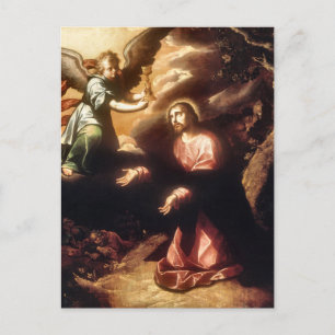 Postal La oración en el jardín de Luis Juárez