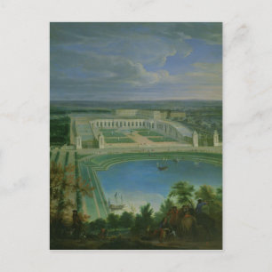 Postal La Orangery y el castillo de Versalles, 1696