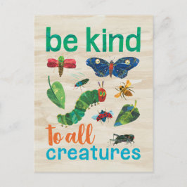 Postal La oruga muy hambrienta será amable con todo el mu