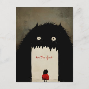 Postal La oscuridad, el monstruo