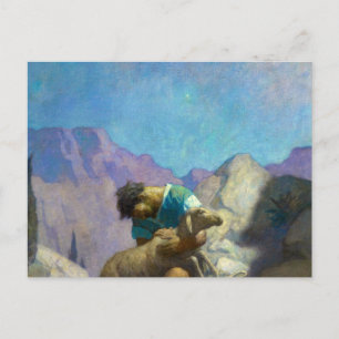 Postal La oveja perdida, 1926 por Newell Convers Wyeth