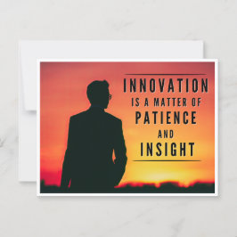 Postal La paciencia de la innovación - Inspiradora