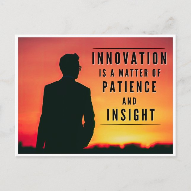 Postal La paciencia de la innovación - Inspiradora (Anverso)