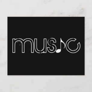 Postal la palabra música