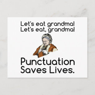 POSTAL LA PANCTUACIÓN DE GRANDMA SALVA VIDAS