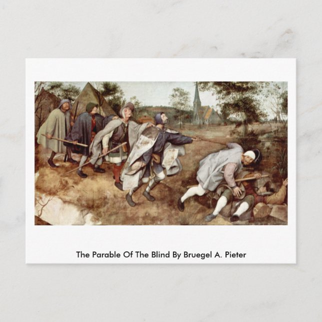 Postal La Parable De Ciegos De Bruegel A. Pieter (Anverso)
