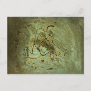 Postal La pareja en el crepúsculo de Paul Klee