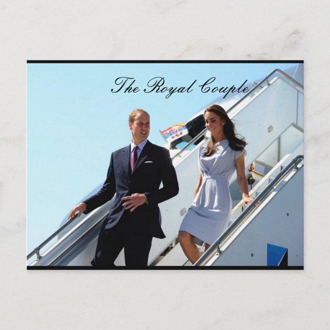 Postal La Pareja Real Príncipe William y Kate Mdleton (Anverso)