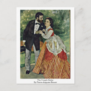 Postal La Pareja Sisley De Pierre-Auguste Renoir