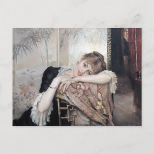 Postal La parisina de Albert Edelfelt 1883