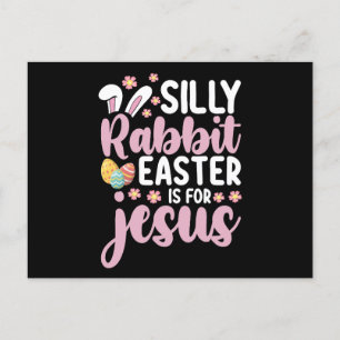 Postal La Pascua De La Rabbit Silenciosa Es Para Jesús Cr