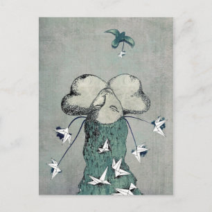 Postal La pasión del origami