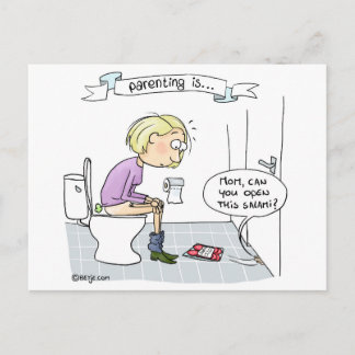 Postal La paternidad es... nunca aburrido