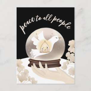 Postal La paz para todas las personas Fiesta de la Nativi