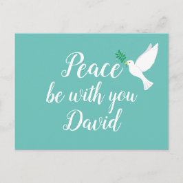 Postal La paz sea contigo mensaje personalizado