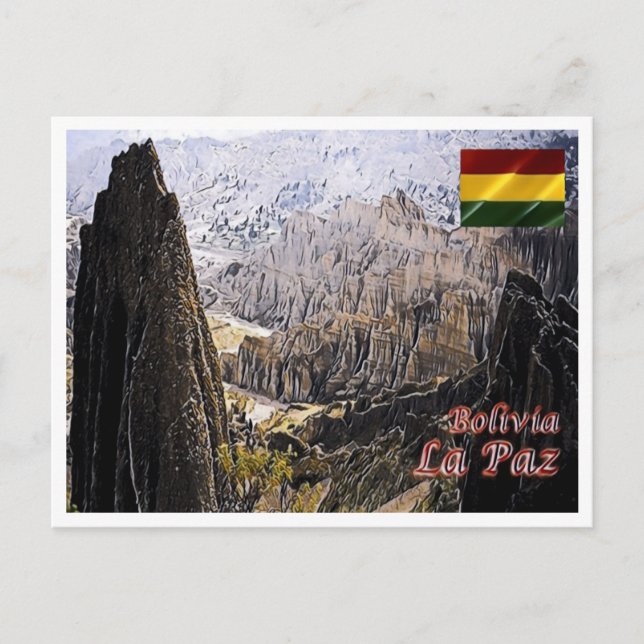 Postal La Paz - Valle Luna - Bolivia (Anverso)