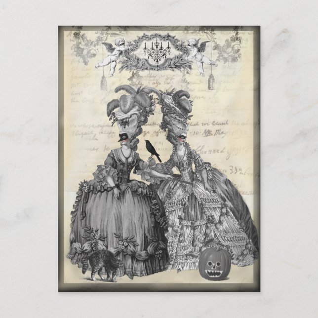 Postal La pelota de Halloween (Anverso)