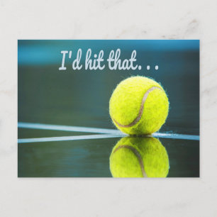 Postal La pelota de tenis le daría un regalo divertido