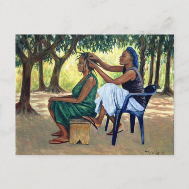 Postal La peluquería 2001 (Anverso)