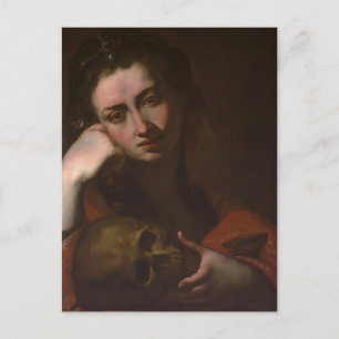 Postal La Penitent Magdalen (Vanitas) de Jusepe Ribera
