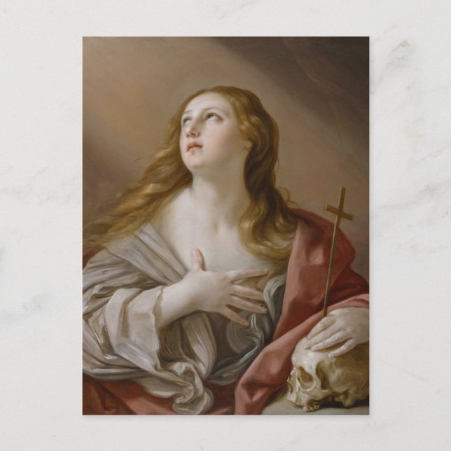 Postal La penitoria María Magdalena de Guido Reni (Anverso)