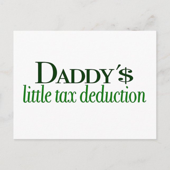 Postal La pequeña deducción fiscal de papá (Anverso)