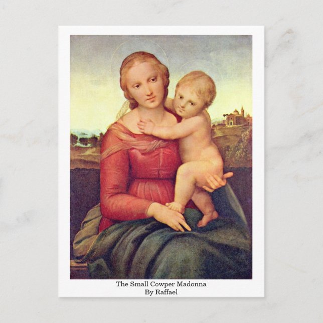 Postal La Pequeña Madonna De Vaquero De Raffael (Anverso)