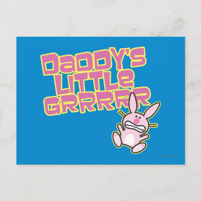 Postal La pequeña niña de papá (Anverso)